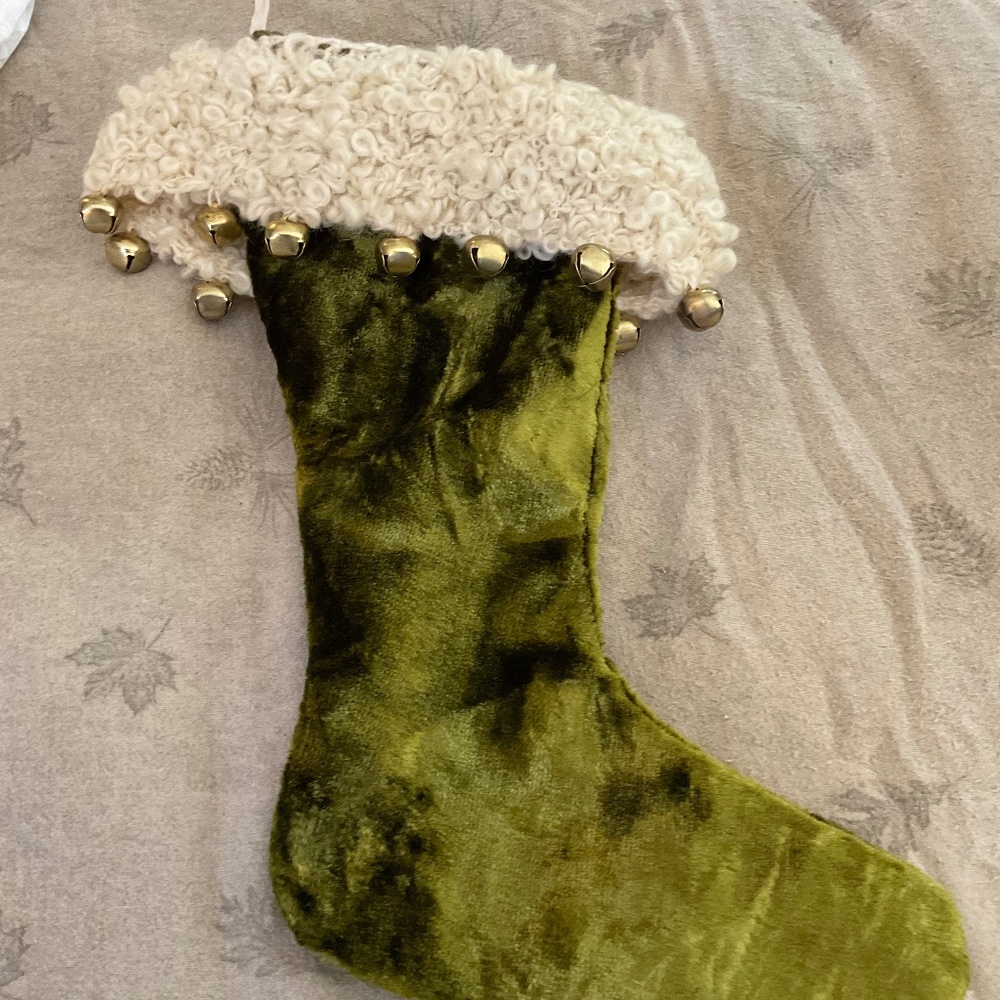 Velvet Wool Knitted with Bells - Handmade Stocking